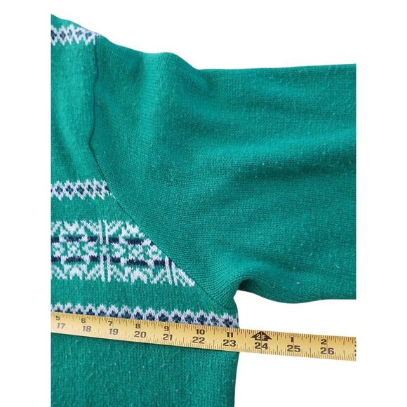 Ugly Unicorn Christmas Sweater Sz XXL Green Crazy Santa Sequins Fair Isle Whimsi - Picture 10 of 15